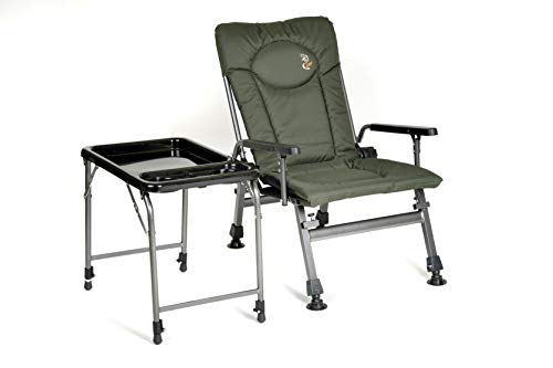 Carp Angelstuhl mit Tisch Campingstuhl F5R+ST5 Stuhl Deluxe Angeltisch Karpfen...