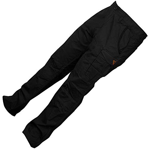 Fox Collection Combats Black/Orange Hose - Lange Angelhose, Größe:XL