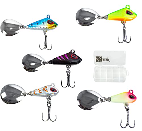 Zite Fishing Spin Jig Set - Spinner-Bait Barsch-Köder Zander Angel-Köder - 5...