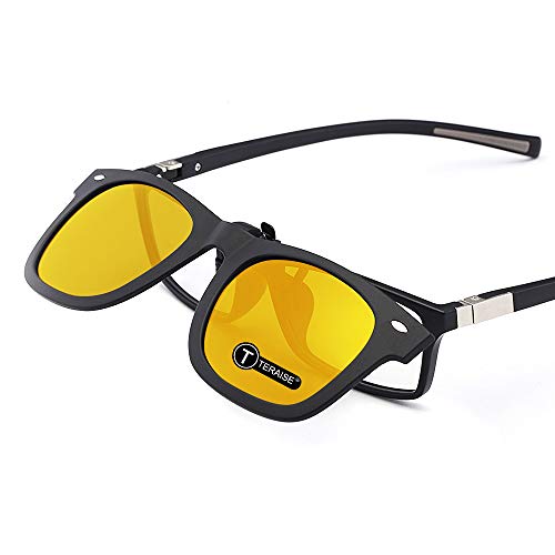 TERAISE Polarisierte Clip-On-Nachtsichtbrille mit Klappfunktion, geeignet für...