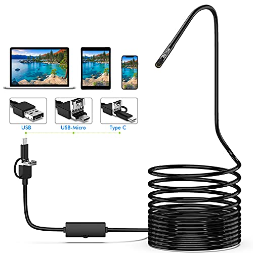 Lightswim Endoskop 3 in 1 USB/Micro USB/Typ C 1200P Inspektionskamera 2,0...