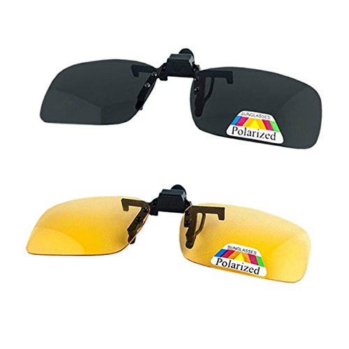 Sonnenbrille Clip auf Flip Up Nachtsicht Polarisierte Gläser Anti-Glare UV400...