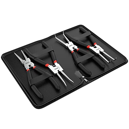 Nirox 4er Set Sprengringzangen 175 mm - Sicherungsringzangen mit präzise...