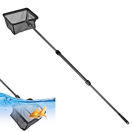 Pinsheng Teleskop Kescher, 105 cm Aquarium Kescher zum Angeln mit Ausziehbarem...