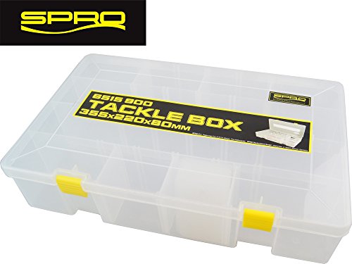 Spro Tackle Box 35,5x22x8cm - Tacklebox für Wobbler & Gummiköder, Köderbox...