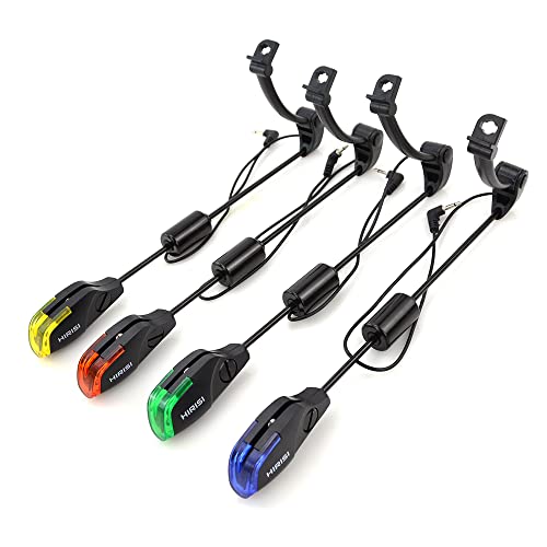 Hirisi Tackle Karpfenangeln Swinger, LED-Alarm, Bissanzeiger Set Rot Gelb Blau...