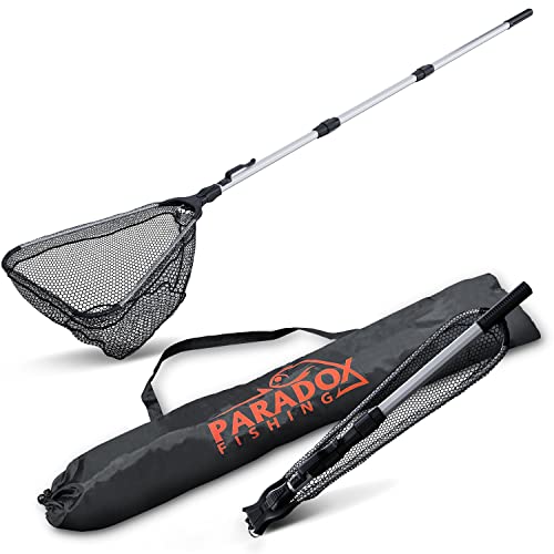 Paradox Fishing gummierter Kescher 2,1m I Teleskop Kescher Angeln I gummiert...