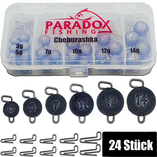 Paradox Fishing Cheburashka Blei Set I 24 Bleie (3g/5g/7g/10g/12g/14g) je 4...