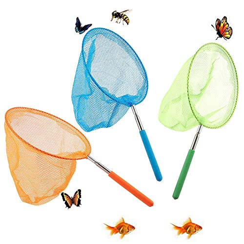 Schmetterling Net Kinder, 3 Stück Teleskop Kescher Kinder, Ausziehbar Klein...